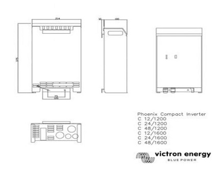 Victron Phoenix Wechselrichter C 24/1600 - 24V 230V Sinus 1300W 3000W - Bus  Bosch Service